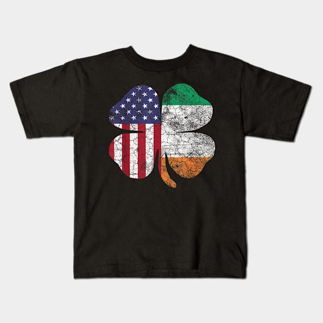 Irish American Flag Ireland Flag ST PATRICKS DAY Gift Lucky Kids T-Shirt by elmiragokoryan